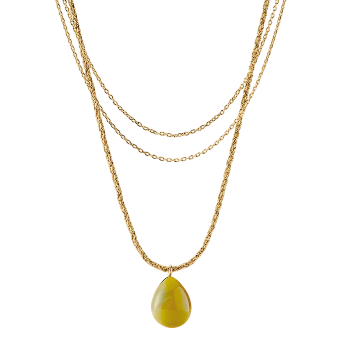 NEC1MADEL - Collar, colgante gota resina - 2681184-222-TU