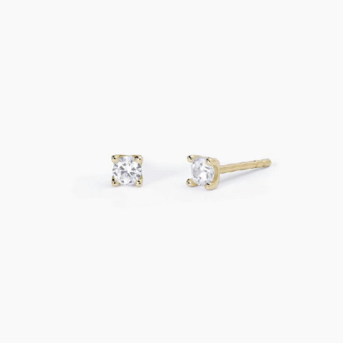 Pendientes Mabina Plata 4 Garras Dorados - 563606