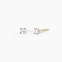 Pendientes Mabina Plata 4 Garras Dorados - 563606