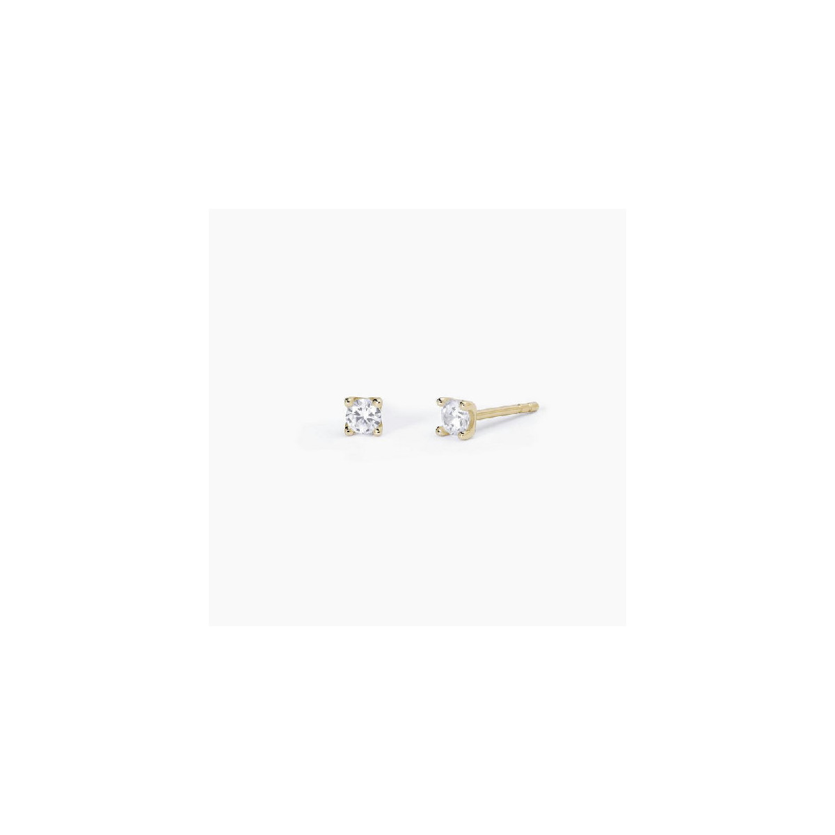 Pendientes Mabina Plata 4 Garras Dorados - 563606