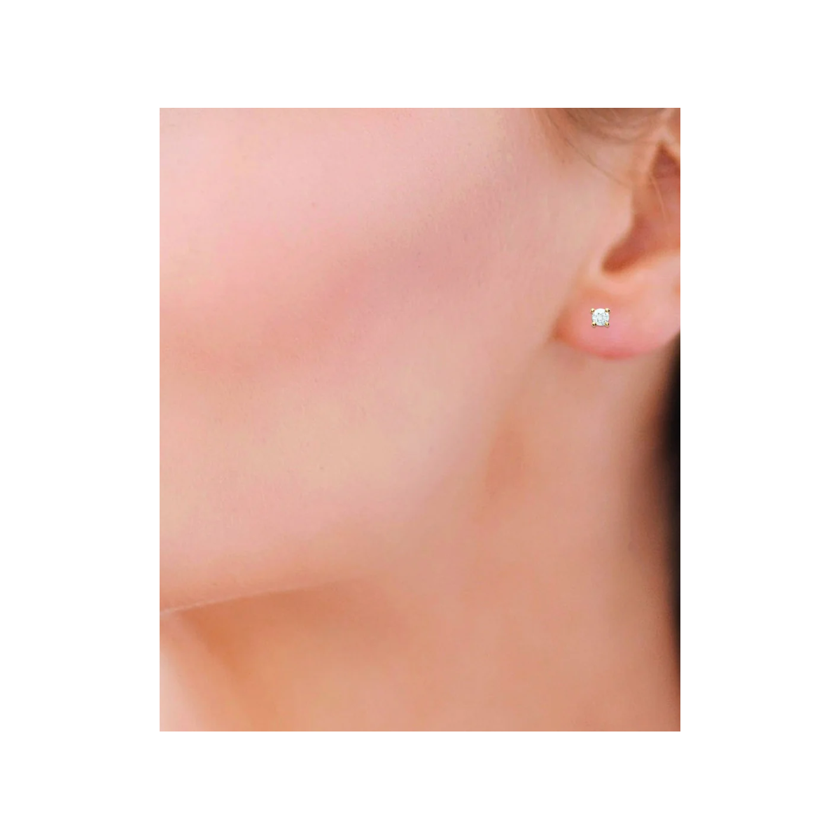 PENDIENTES PAR CIRCONITA 3 MM GOLDEN - 25055103.2