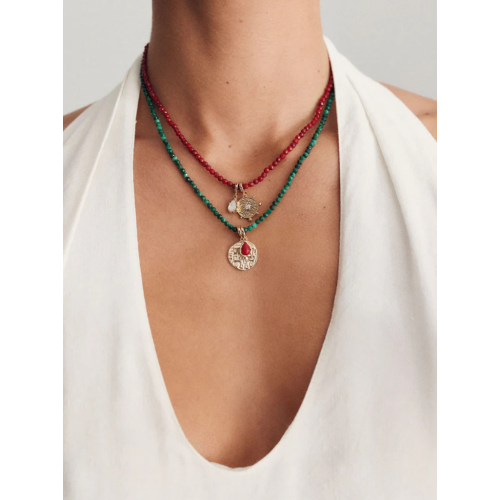 CADENA V&V BOLAS CORAL SINTETICO ROJO - X4855240