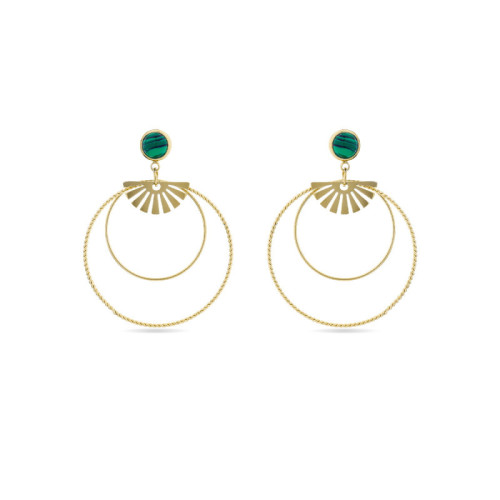 PENDIENTES LUXENTER MOBU BAÑO ORO 18KTES - SGEM0769700