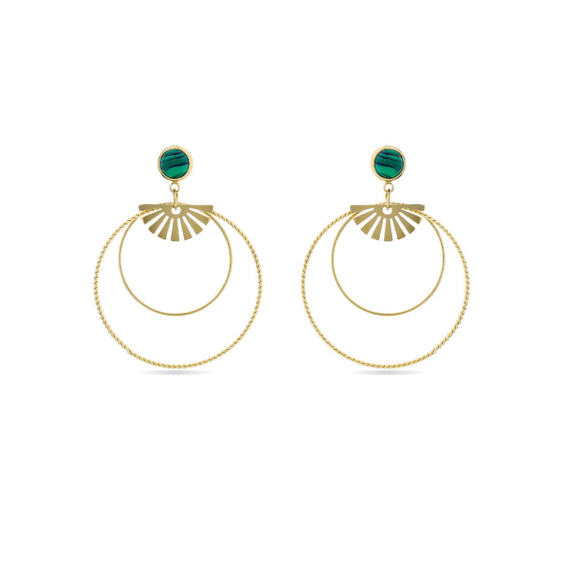PENDIENTES LUXENTER MOBU BAÑO ORO 18KTES - SGEM0769700