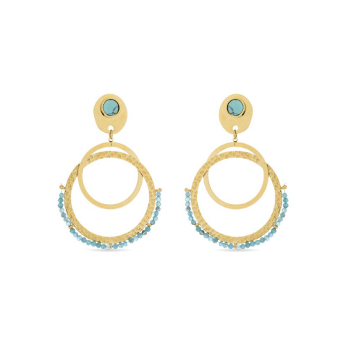 PENDIENTES LUXENTER KHARAJ BAÑO ORO 18 KTES - SGEM0789400