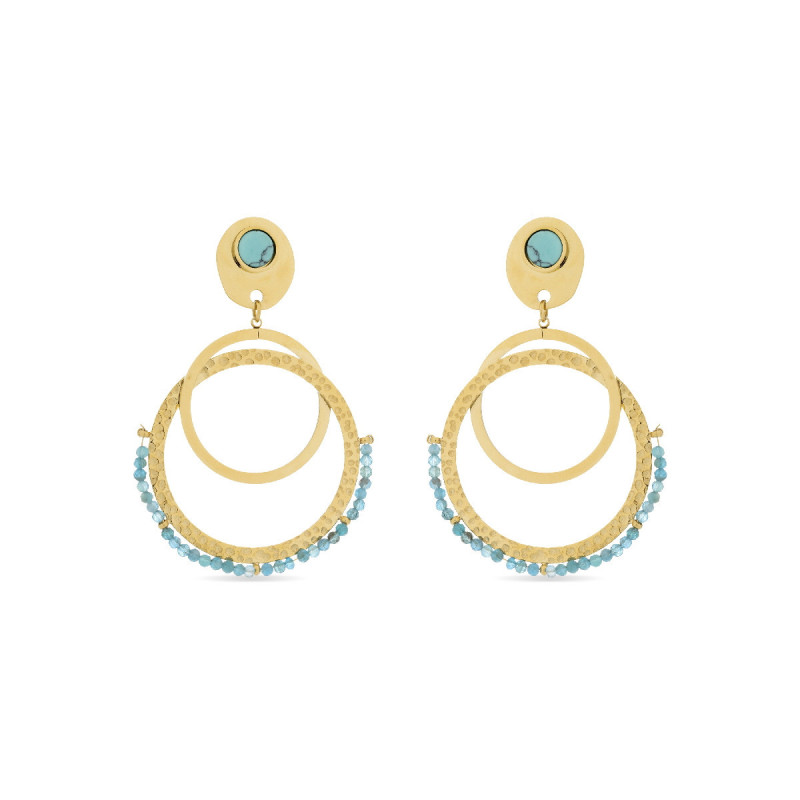 PENDIENTES LUXENTER KHARAJ BAÑO ORO 18 KTES - SGEM0789400