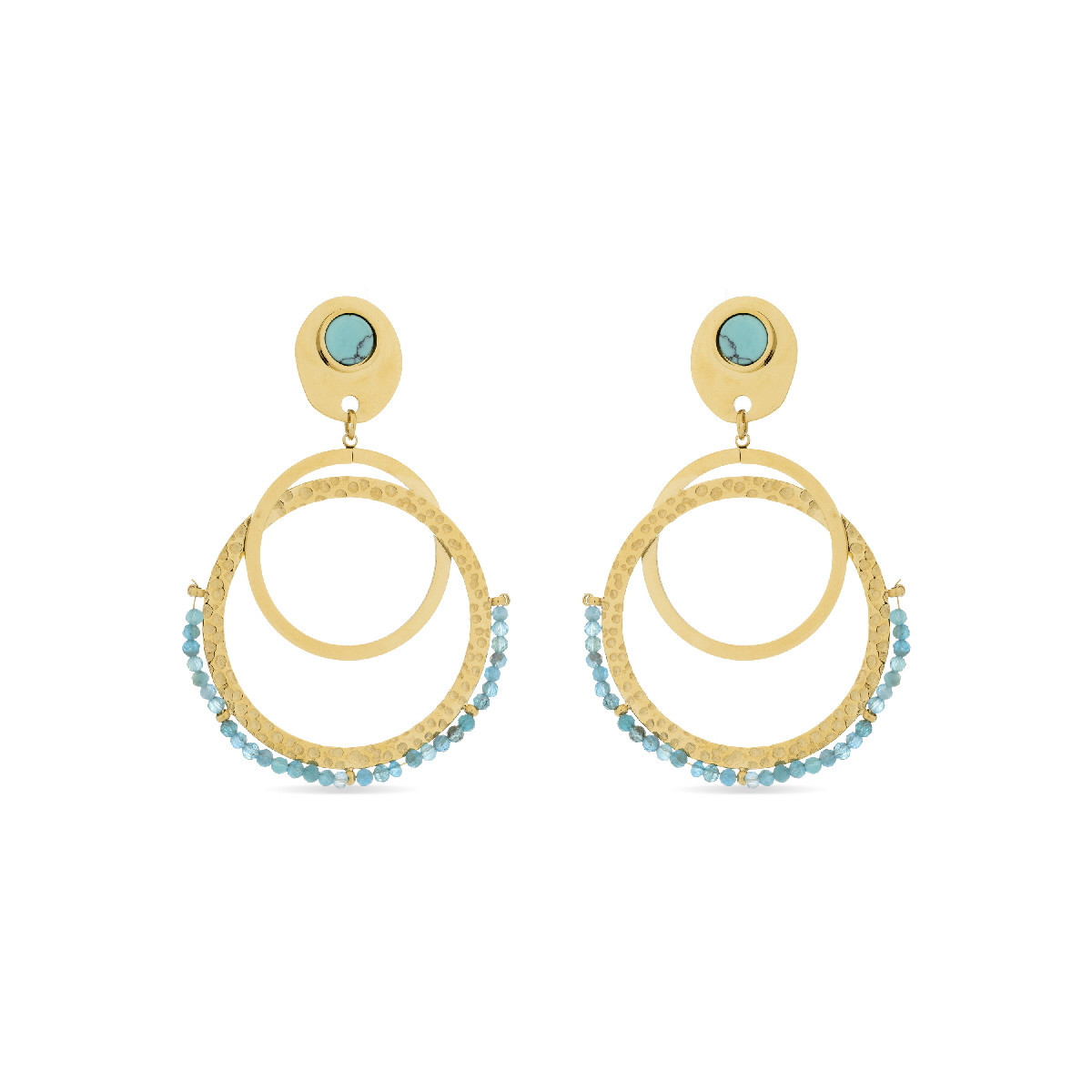 PENDIENTES LUXENTER KHARAJ BAÑO ORO 18 KTES - SGEM0789400