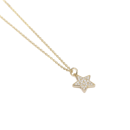 COLLAR MABINA PLATA ESTRELLA DORADO - 553399