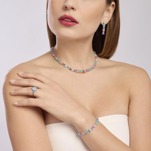 PENDIENTES MABINA PLATA MULTICOLOR - 563793